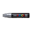Uni Posca Permanent Paint Marker 15.0mm Extra-Broad Chisel Silver PC-17K